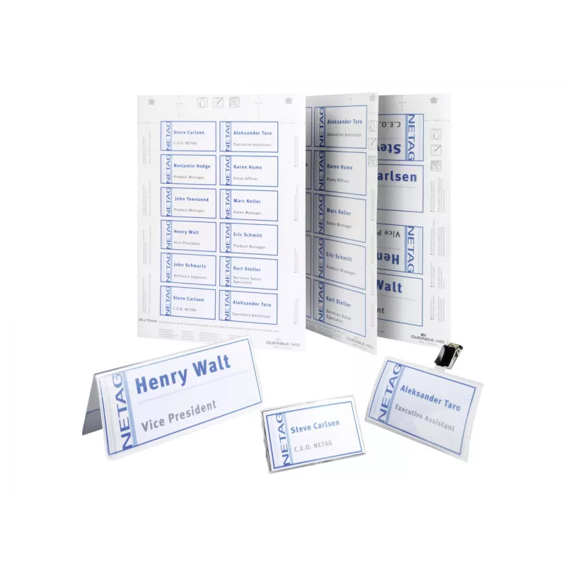 Durable 1455-02 White – A4 mikroperforuoti lipdukų lapai ženkleliams, 54x90 mm
