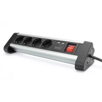 Daugializdis Digitus DA-70614 su 2x USB prievadais