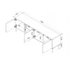 Spintelė televizoriui cama meble INSERTO 3D1W 190x40x62 cm juoda su LED