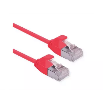 ROLINE DataCenter jungiamasis kabelis RJ-45 (M) – RJ-45 (M) 3 m U/FTP CAT 6a halogeninis, liejinis, su apsauga nuo užkabinimo, vytas, 10 Gigabit Ethernet, raudonas, Pantone 199C (21.15.3316)