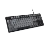 NATEC Fury Gaming klaviatūra Kanabo K2 US balta foninė mechaninė juoda-pilka