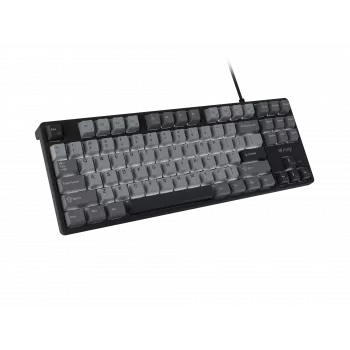 NATEC Fury Gaming klaviatūra Kanabo K2 US balta foninė mechaninė juoda-pilka