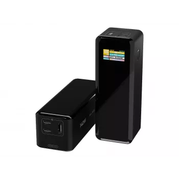 Power bank BLOW AIR99.9 27000mAh PD 140W LCD — 2× USB‑C, 1× USB‑A, 27000 mAh, 140 W bendra galia