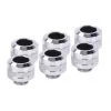 Alphacool 17474 tvirtinimo rinkinys — žalvariniai chromuoti jungiamieji elementai, Ø 22 mm, aukštis 20 mm