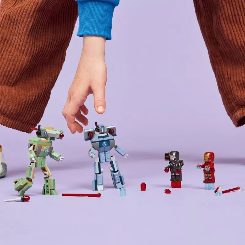 Konstrukcinis žaislas LEGO Marvel Super Heroes Geležinis žmogus ir Kariauninkas 76320, 204 detalės, 2 minifigūrėlės, 100 mm aukštis
