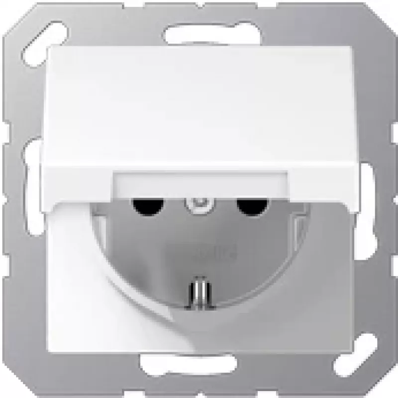 Kištukinis lizdas Jung A 1520 BFKL WW CEE 7/3, 250 V, 16 A, IP44, baltas, termoplastikas