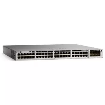 Cisco Catalyst 9300 48 prievadų (12 mGig, 36 2.5Gbps) tinklo jungiklis su Network Essentials, 1 maitinimo šaltinis