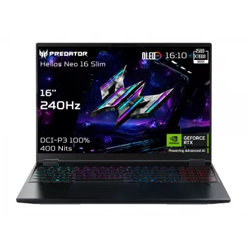 Acer Predator Helios Neo 16S AI PHN16S-71-95J5 | Juoda | 16 colių | OLED | WQXGA | 240 Hz | Intel Core U9 275HX | 64 GB DDR5 | 1000 GB SSD | NVIDIA GeForce