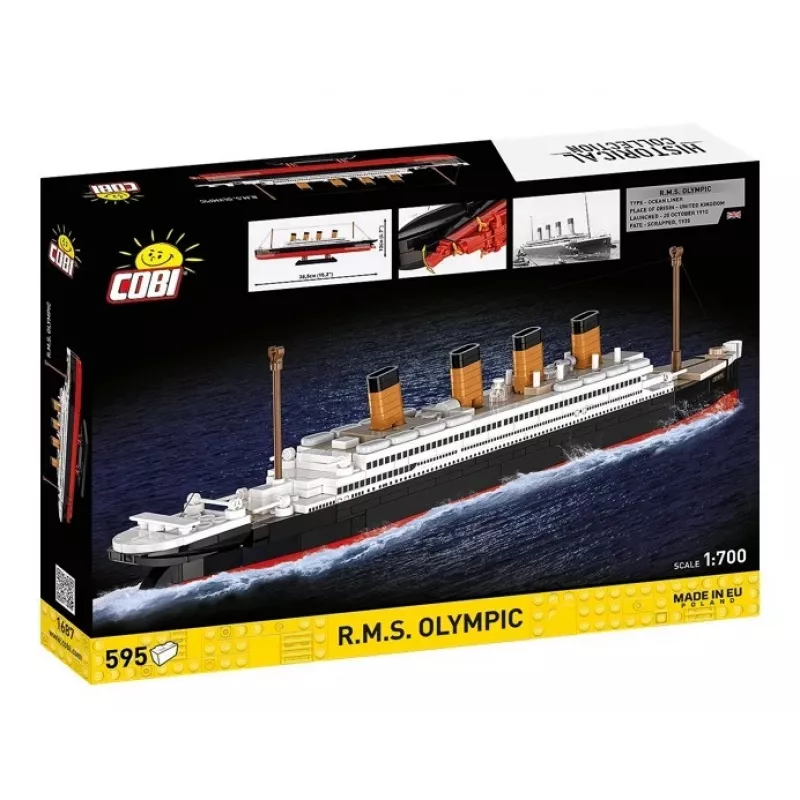 Konstruktorius Cobi Blocks R.M.S. Olympic 59 kaladėlių – 59 dalių laivo modelio rinkinys