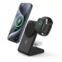 Vidaus belaidis įkroviklis laikrodžiui Crong CRG-MSPS-BLK, juodas, Lightning/USB