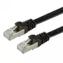 VALUE pataisos laidas - RJ-45 (kištukas) į RJ-45 (kištukas) - 50 cm - FTP - CAT 6a - be halogenų, liejinis, vytas, plokščias - juodas (21.99.0830)