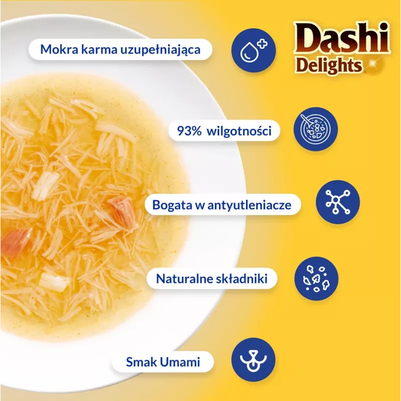 INABA CAT Dashi Delights Silky Broth Chicken with Salmon - skanėstas katėms - 40g