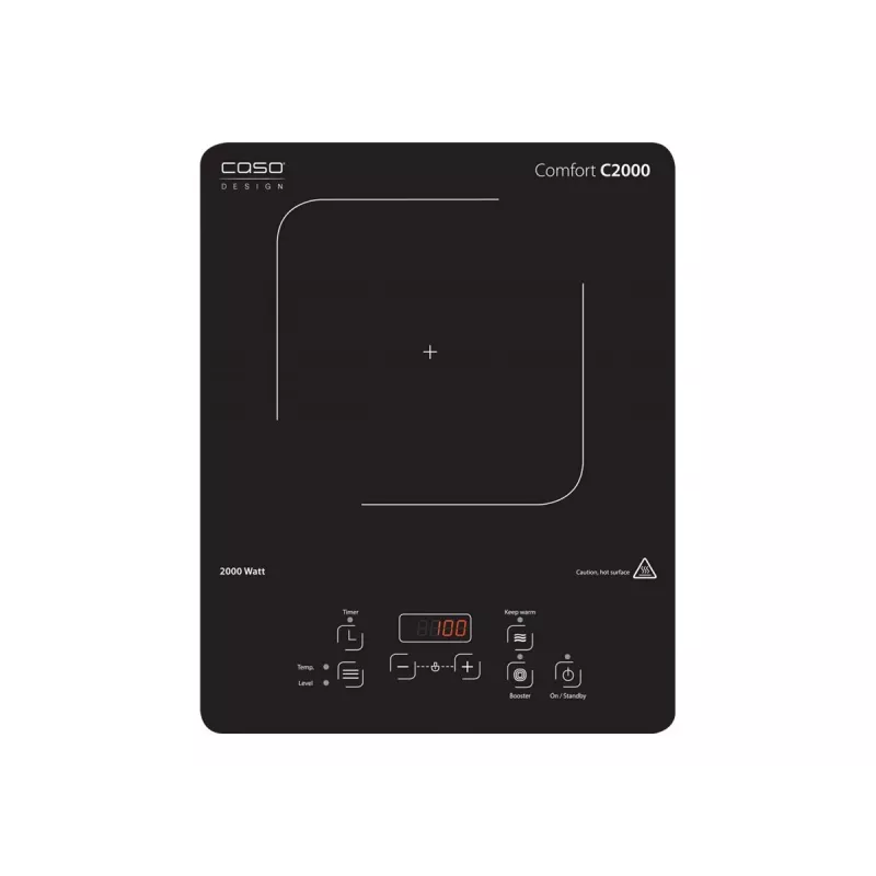 Caso Comfort C2000 laisvai pastatoma indukcinė kaitlentė, 1 zona, juoda