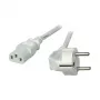 EFB-Elektronik maitinimo laidas su įžemintu kištuku 90° - C13 180°, pilkas, 3,0 m, 3 x 1,00 mm² (EK501.3V2)