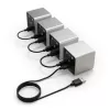 Valdymo ratukas Streacom VU1-Dial Silver USB Type-C – rotacinis valdiklis sistemų ventiliatoriams, RGB ir garsui
