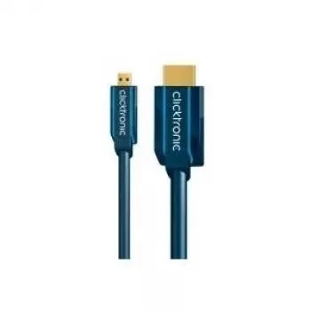 Micro-HDMI+Adapter laidas Ethernet (HDMI A / HDMI Micro D) - 5,0 m aukšto greičio adapteris HDMI į Micro-HDMI