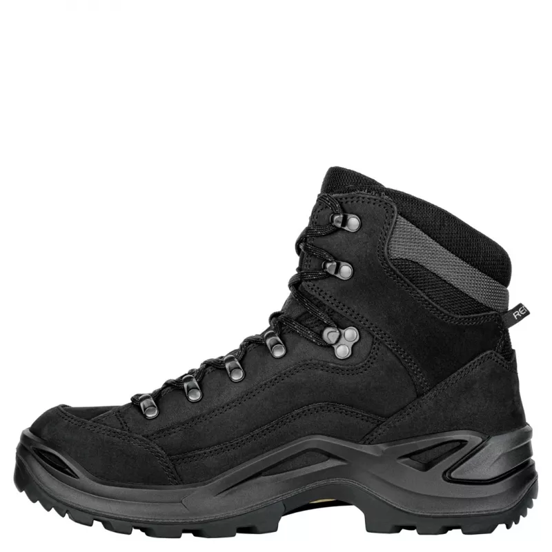 Žygio batai LOWA Renegade GTX Mid Black UK 8 (EU 42) – vidutinio aukštumo, vandeniui atsparūs su Gore‑Tex