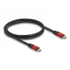 DeLOCK USB kabelis USB Type-C kištukas-kištukas 10 Gbps PD 3.0 100 W 1 m raudonas metalinis