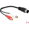 Garso kabelis DeLOCK 85835 0,2 m DIN (5 kontaktų) 2 x RCA juodas