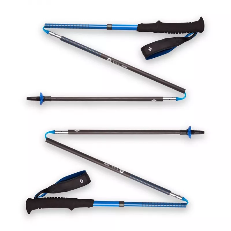 Trekkingo lazda Black Diamond Distance Carbon Z-Pole, anglies pluošto kotas, sulankstoma Z formos, 296 g, 44–130 cm