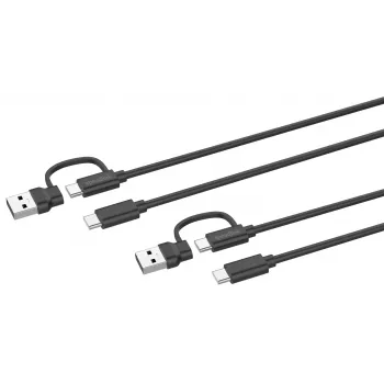 USB 3.2 Gen 1 (3.1 Gen 1) kabelis Speedlink SL-460101-BK, 3 m, USB A/USB C į USB C, juodas
