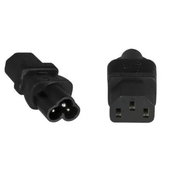 Maitinimo adapteris Microconnect PE613AD C6 (kištukas) į C13 (lizdas), juodas