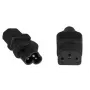 Maitinimo adapteris Microconnect PE613AD C6 (kištukas) į C13 (lizdas), juodas