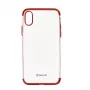 Dėklas Tellur iPhone X raudonas permatomas
