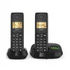 Belaidis analoginis/DECT telefonas Gigaset PURE 100A Duo – 2 rageliai, garsiakalbis, skambučio numerio rodymas, 1,5 colio ekranas, juoda
