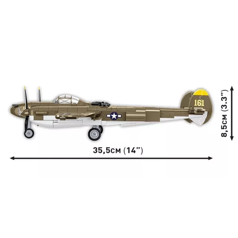 Cobi Building Blocks Lockheed P-38H Lightning rinkinys 5763 – konstruktorius, kolekcinis lėktuvo modelis