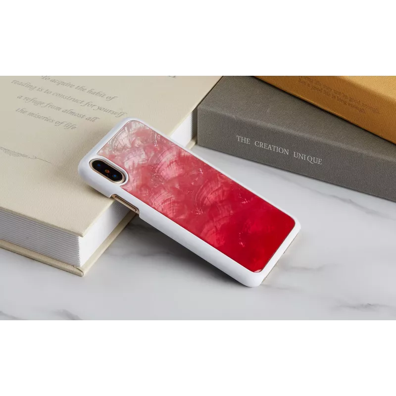 Telefono dėklas iKins, skirtas iPhone XS / iPhone X — Pink Lake White, apsauginis dangtelis