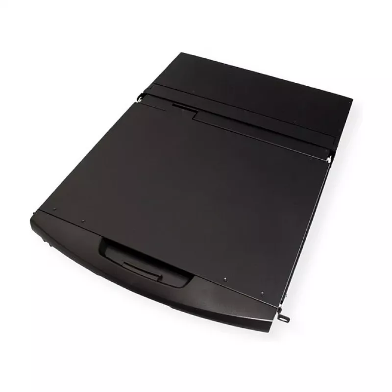 Rack konsolė VALUE 26.99.0123, 17 colių (43,2 cm) LCD, 1280×1024, 1U, prancūziška klaviatūra, juoda