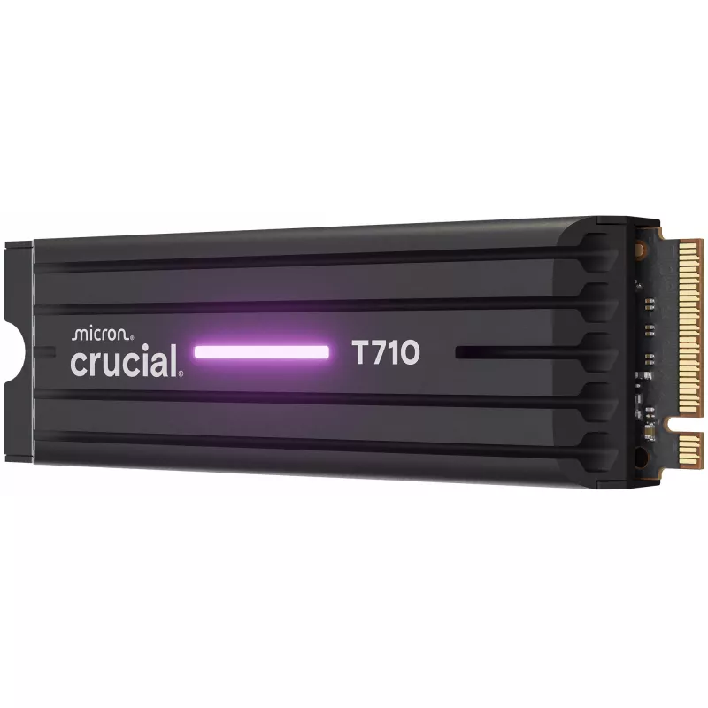 SSD CRUCIAL T710 4 TB M.2 PCIe 5.0 NVMe — 4000 GB, Skaitymo greitis 14500 MB/s, Rašymo greitis 13800 MB/s