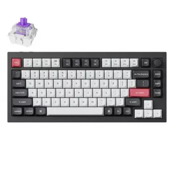 Mechaninė klaviatūra Keychron Q1 HE RGB Hot-Swappable Wireless Carbon Black