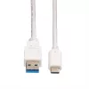 VALUE USB 3.0 laidas (A tipo kištukas) į USB Type C (C tipo kištukas) - 5 V - 900 mA - 50 cm - Baltas (11.99.9010)