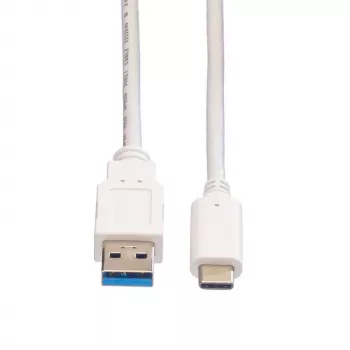 VALUE USB 3.0 laidas (A tipo kištukas) į USB Type C (C tipo kištukas) - 5 V - 900 mA - 50 cm - Baltas (11.99.9010)