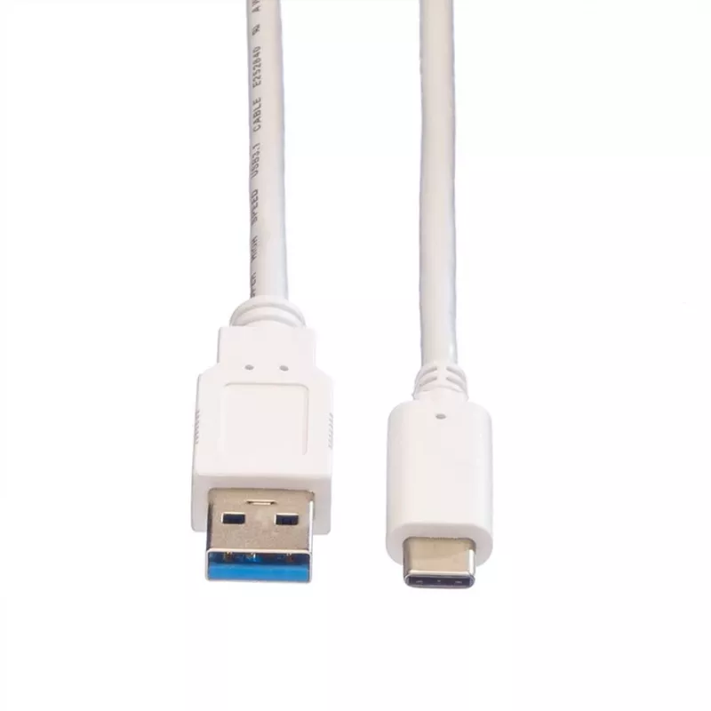 VALUE USB 3.0 laidas (A tipo kištukas) į USB Type C (C tipo kištukas) - 5 V - 900 mA - 50 cm - Baltas (11.99.9010)