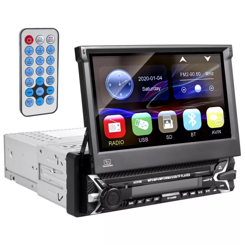 Audiocore AC9100 radijo imtuvas automobiliui, skaitmeninis, juodas/raudonas
