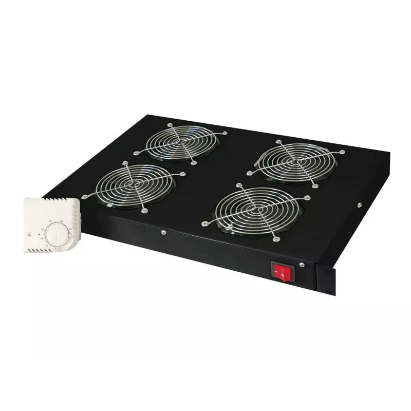 Vėdinama aklinė plokštė Digitus DN-19 FAN-4-HO-SW