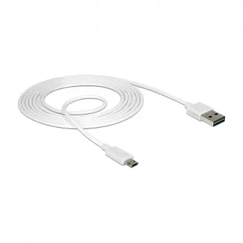 USB kabelis DeLOCK 84808 USB 2.0 2 m USB A Micro-USB B Baltas