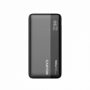 CANYON Power Bank PB-240, 25000mAh PD140W, išmanusis ekranas, tamsiai pilka