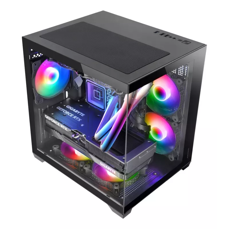 Mars Gaming MC-VIEW2 Mini Tower Juodas
