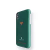 Galinis dangtelis su kortelių kišene VixFox, skirtas iPhone X / XS, miško žalia spalva
