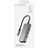 Satechi 4-in-1 dokų stotelė ST-H3C25EM USB-C 3.2 Gen2 pilka
