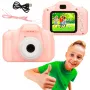 Vaikiška skaitmeninė fotokamera Extralink H20 Pink 1080P 30fps 2.0 colių ekranas