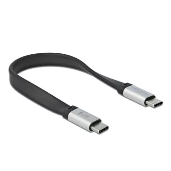 USB laidas DeLOCK 85926 USB 3.2 Gen 2 0,22 m USB-C juodas sidabrinis