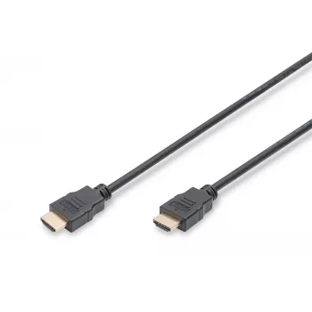 Assmann HDMI High Speed jungiamasis kabelis, tipas A M/M, 5,0 m, su Ethernet, buvęs HDMI 1.4, UL, juodas, auksinis (AK-330114-050-S)