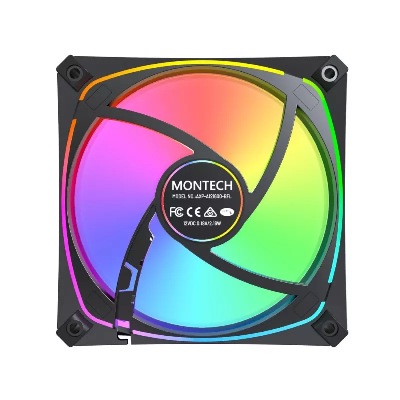 MONTECH AX120 PRO BLACK 120mm ARGB korpuso ventiliatorius