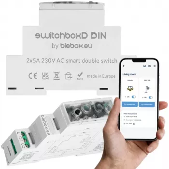 Dėžutė moduliams ant DIN bėgelio bleBox switchboxD (36805) išmaniam namui