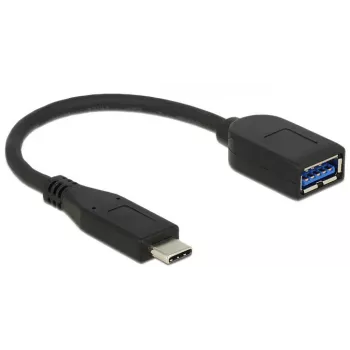 USB laidas DeLOCK USB 3.1 Gen 2 Type-C / Type-A 0,1 m juodas